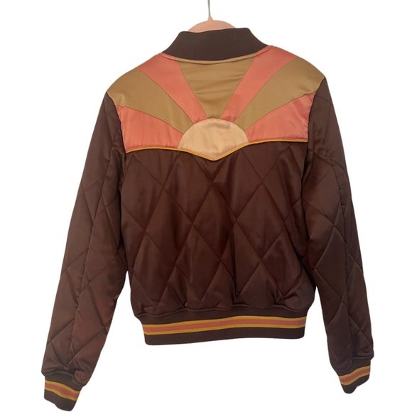 Classic Rock Couture Brown Sugar Rising Sun Bomber Jacket, Size Small - Picture 5 of 11